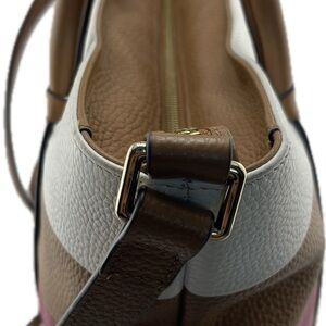 RADLEY LONDON Brown and White Shoulder Bag with Pebbled Leather